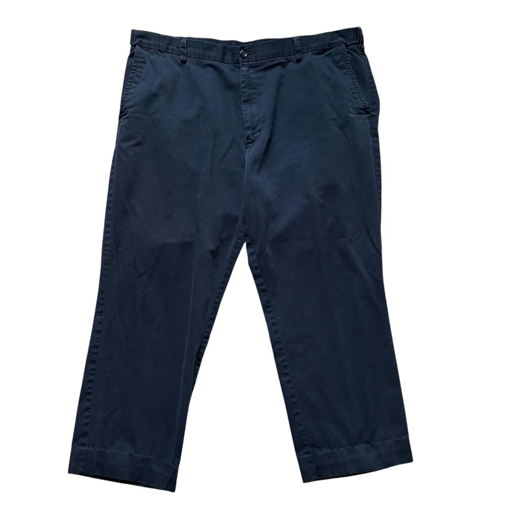 DOCKERS D3 Pants Mens 42x30 Navy Classic Fit Straight Flat Front